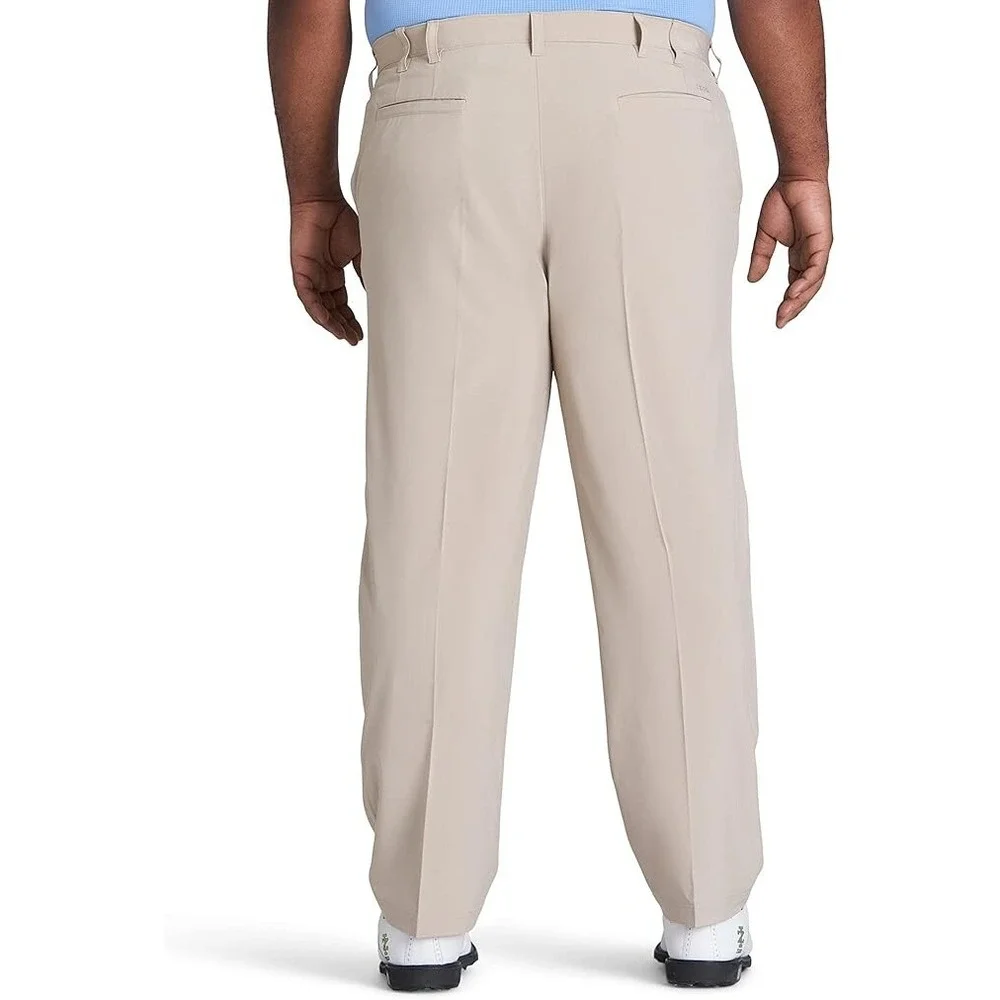 New Mens Izod Beige Swingflex 4 Way Stretch Moisture Wicking Golf Pants 52x29